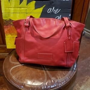 Douney & Bourke Red Tote w clutch